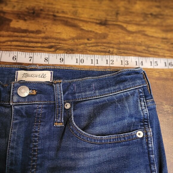 Madewell Jeans Sz 28 High Rise 10" Skinny Tummy Control Stretch Medium Dark Wash - Picture 7 of 11